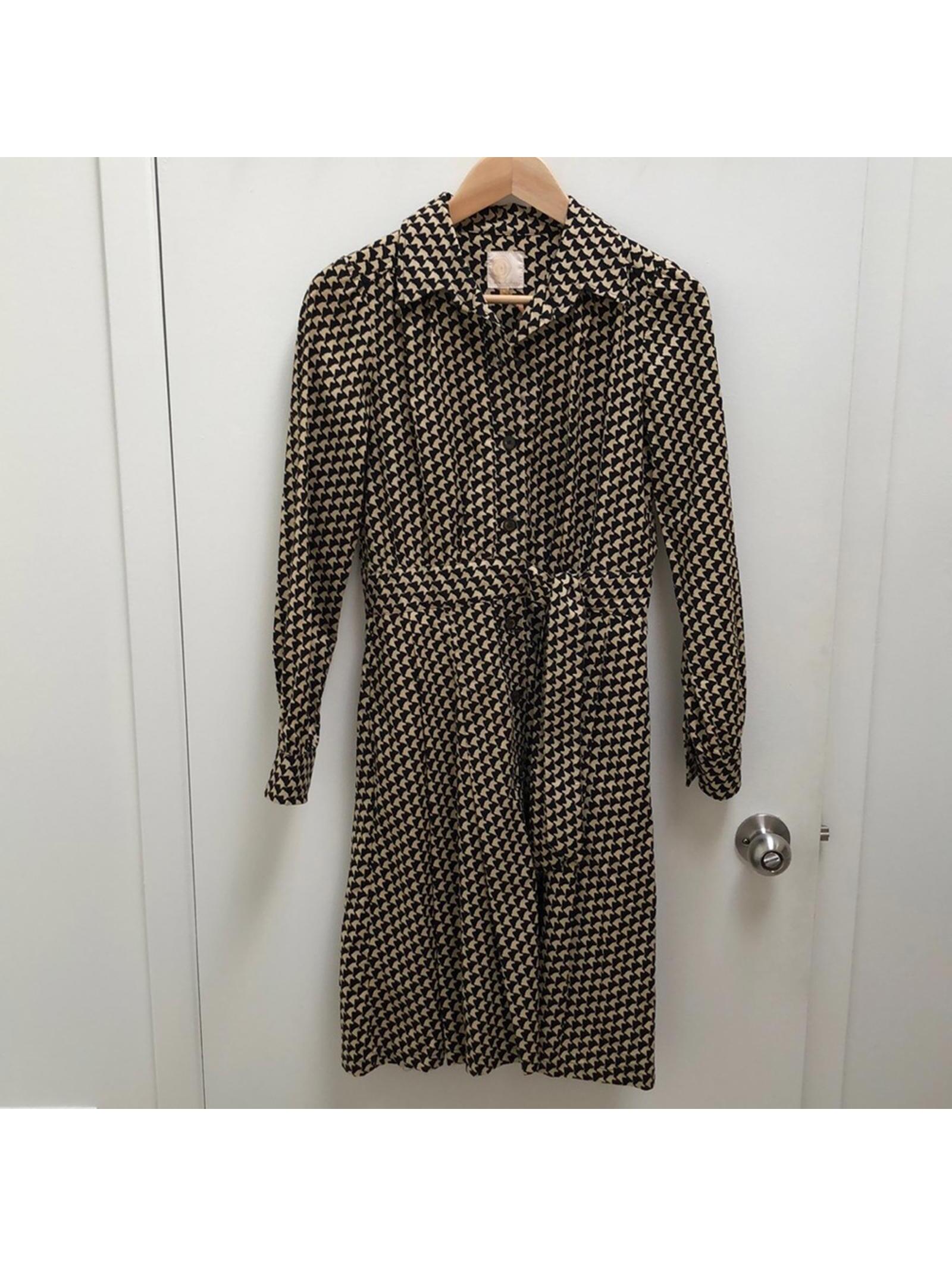 Nwt - Archery Shirt Dress - Subtle Houndstooth/Unicorn Print - Nyc Designer. 4